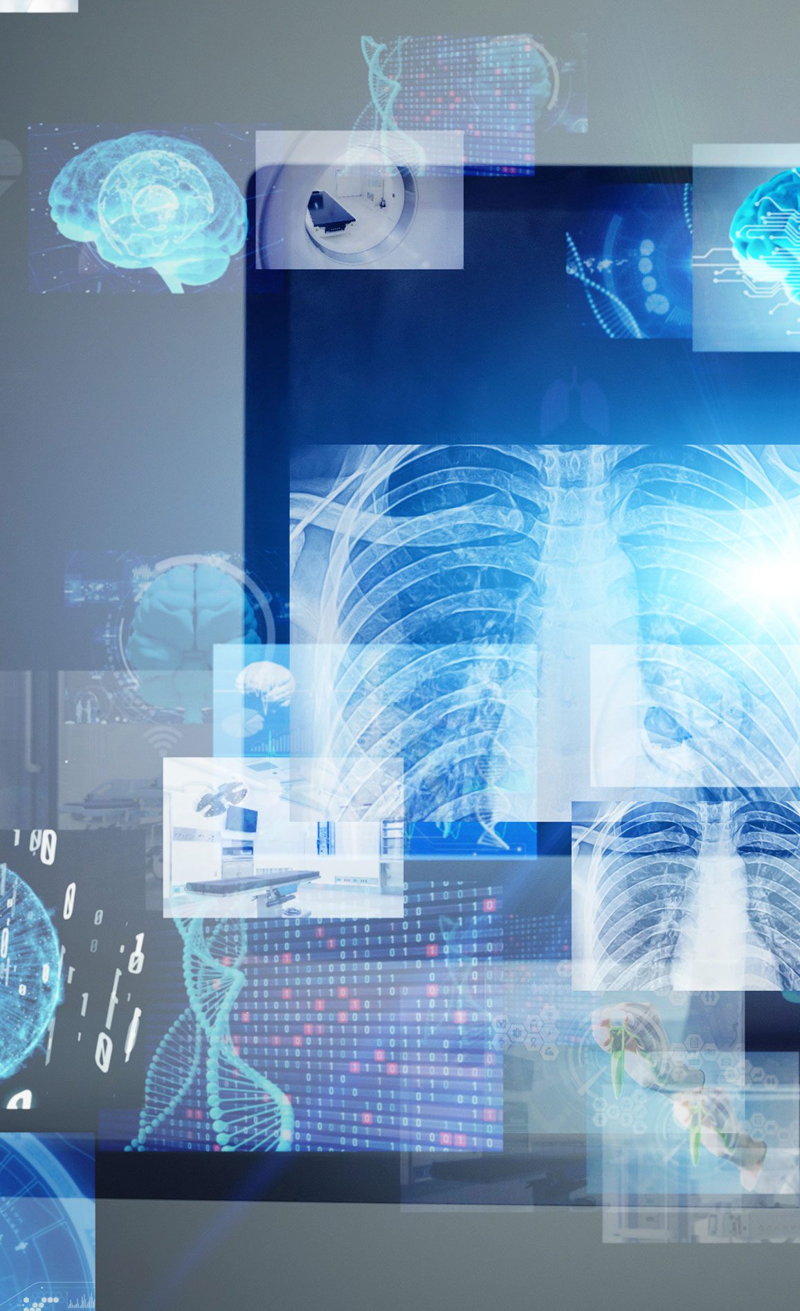 Abstract radiology collage