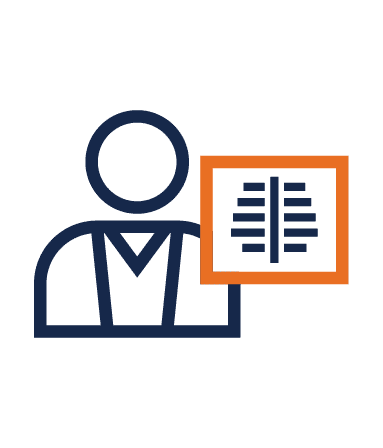 Physician with x-ray icon