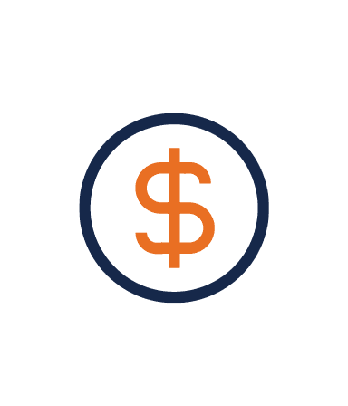 Dollar sign in a circle icon