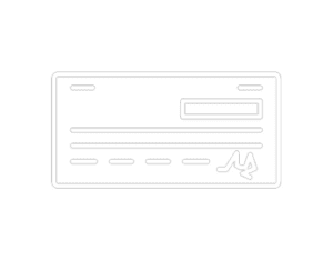 minimalist icon of a check