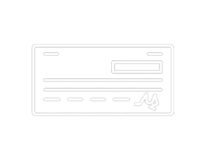 minimalist icon of a check